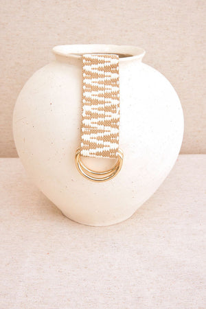 Cinturón Cenefas Bicolor Beige