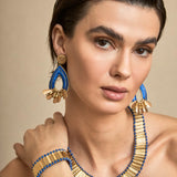 Collar Abanico Azul