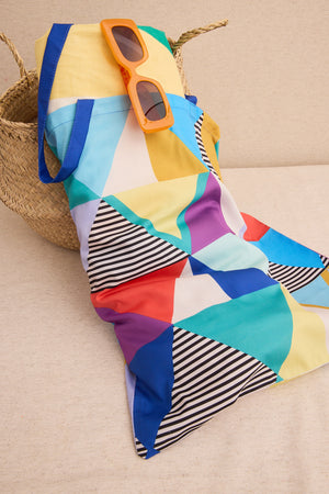 Toalla Estampado Geometrías Naranja
