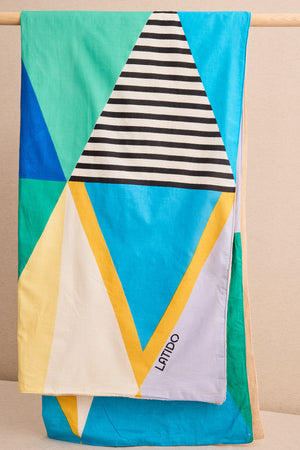 Toalla Estampado Geometrías Verde