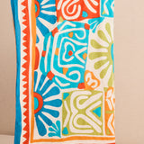 Toalla Estampado Flor Azul