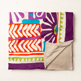 Toalla Estampado Flor Morado