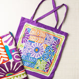 Toalla Estampado Flor Morado