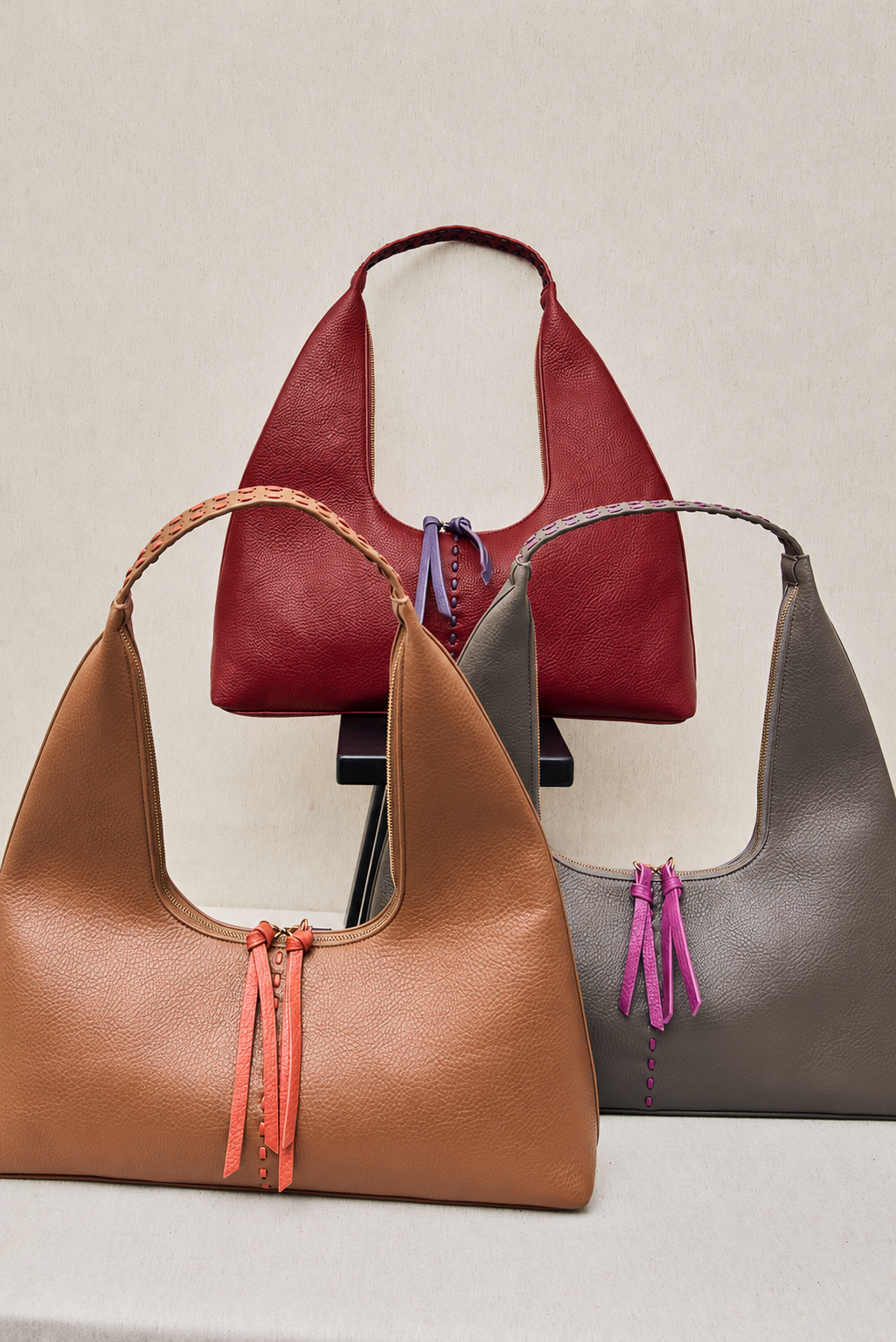 Bolso con Gran Asa Granate