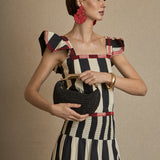 Conjunto Top-Falda con Bordado Rojo