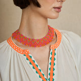 Collar Choker Étnico Naranja
