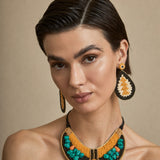 Orange Ethnic Choker Necklace