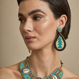 Pendientes Gota Bicolor Azul