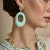 Antler and Turquoise Resin Earrings