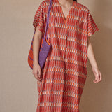 Blue Geometries Shirt Dress