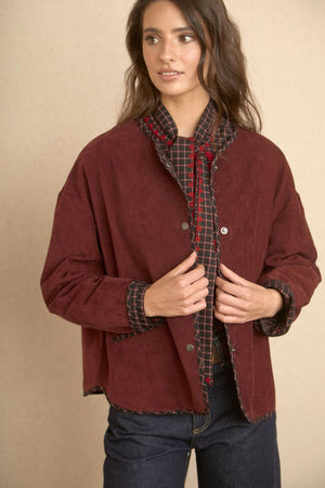 Chaqueta de Pana Burdeos