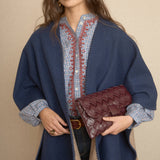 Orange Rectangle Poncho