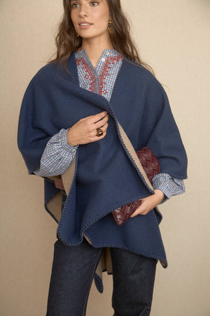 Orange Rectangle Poncho