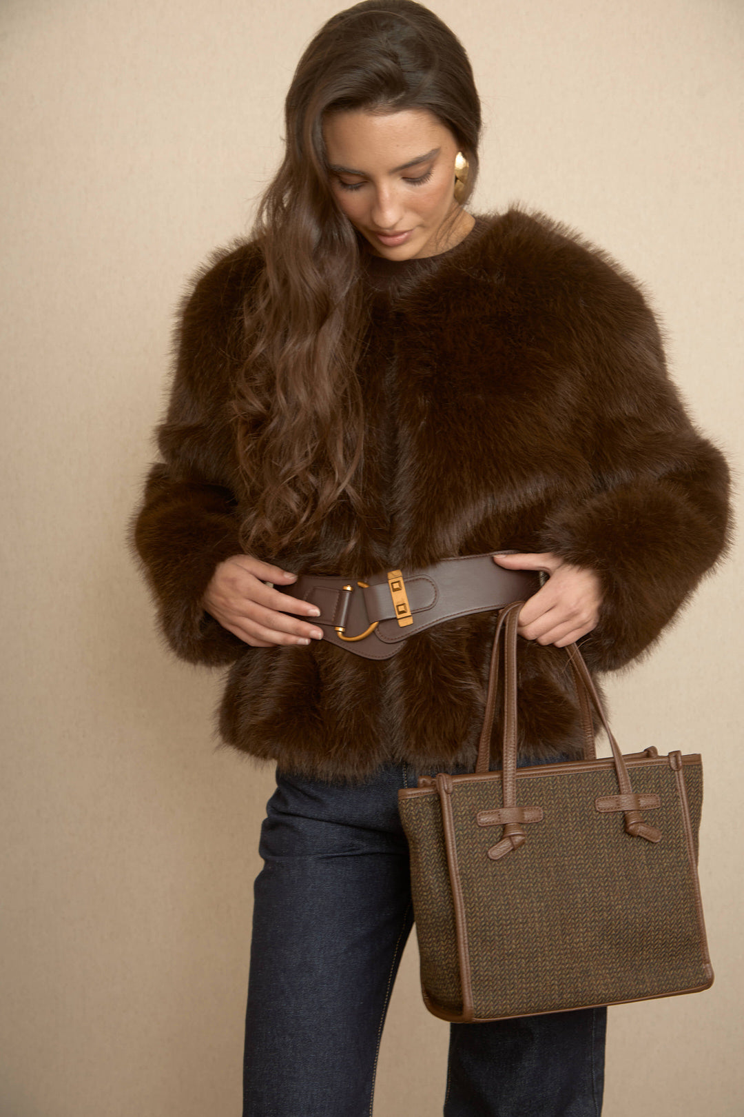 Bolso Tote Espiga Chocolate