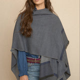 Orange Rectangle Poncho