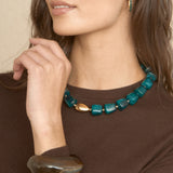 Collar Corto Resina Verde