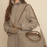 Bolso Viaje Tweed Mediano Chocolate
