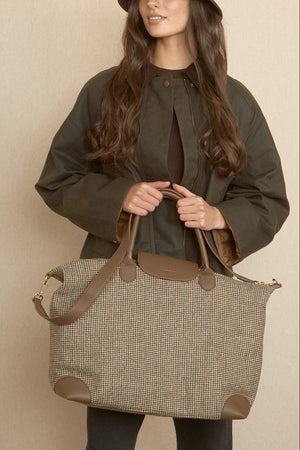 Bolso Viaje Tweed Grande Chocolate
