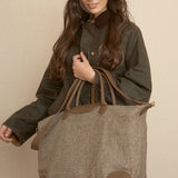 Bolso Viaje Tweed Grande Chocolate