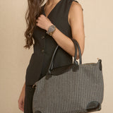 Bolso Viaje Tweed Mediano Negro