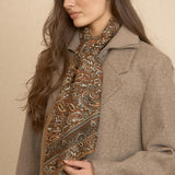 Fular Estampado Amebas Caqui
