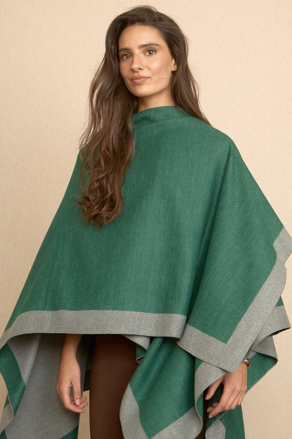 Poncho Bicolor Verde